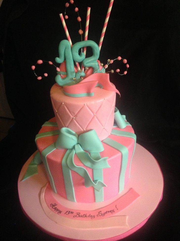 13 Birthday Cake Happy 13th Birthday A Butter Cream And Fondant Details 2 Tier Design 13 Birthday Cake Happy 13th Birthday A Butter Cream And Fondant Details 2 Tier Design