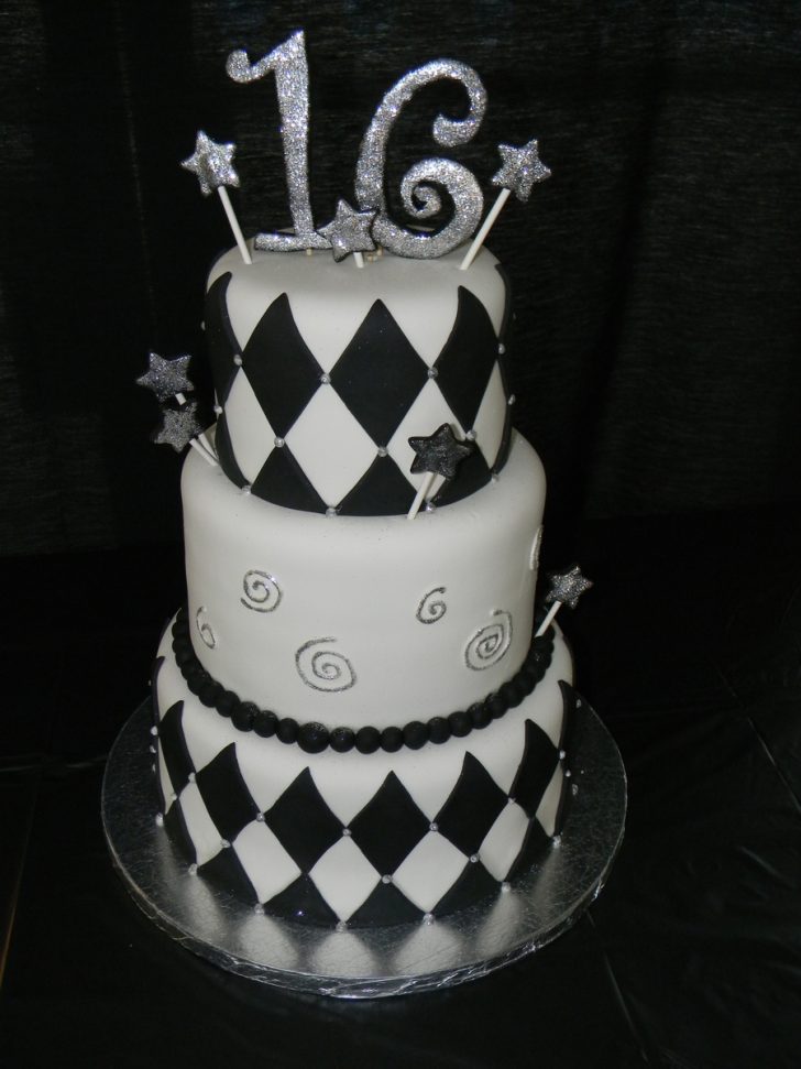 16 Birthday Cakes Black And White 16th Birthday Cake For Boy Cakecentral 16 Birthday Cakes Black And White 16th Birthday Cake For Boy Cakecentral