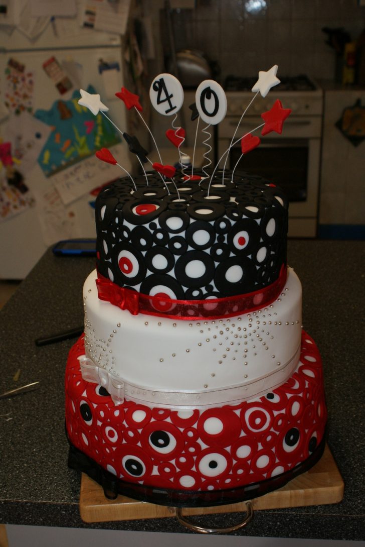40Th Birthday Cake Ideas Black White And Red 40th Birthday Cake Cakecentral 40Th Birthday Cake Ideas Black White And Red 40th Birthday Cake Cakecentral
