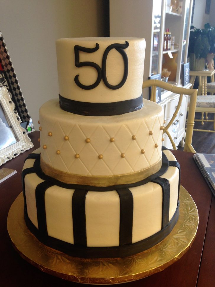 50th Birthday Cakes For Men Gold And Black 50th Birthday Cake Mens