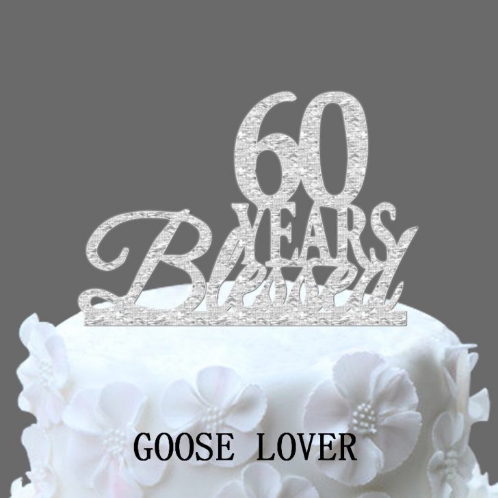 60Th Birthday Cake Toppers 60th Birthdayanniversary Cake Topper Personalized 60 Years Blessed 60Th Birthday Cake Toppers 60th Birthdayanniversary Cake Topper Personalized 60 Years Blessed