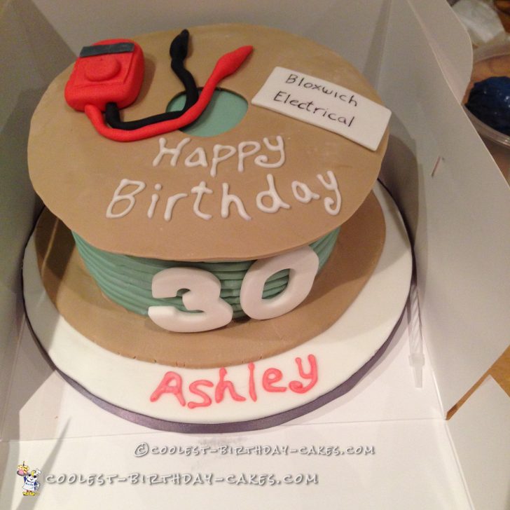 Awesome 30Th Birthday Cakes Cool Electrical Cable Cake Awesome 30Th Birthday Cakes Cool Electrical Cable Cake