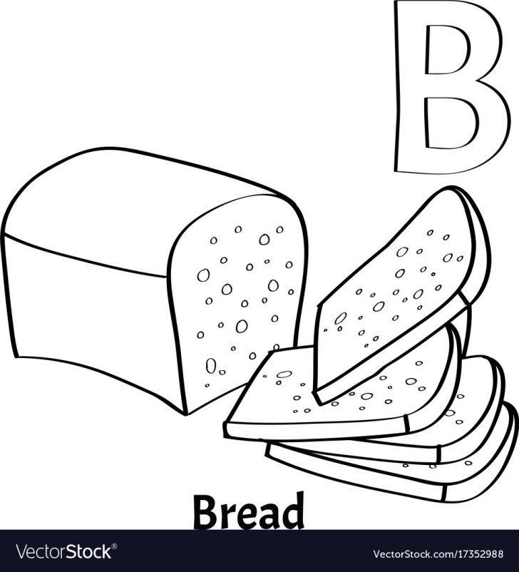 B Coloring Page Alphabet Letter B Coloring Page Bread Royalty Free Vector B Coloring Page Alphabet Letter B Coloring Page Bread Royalty Free Vector