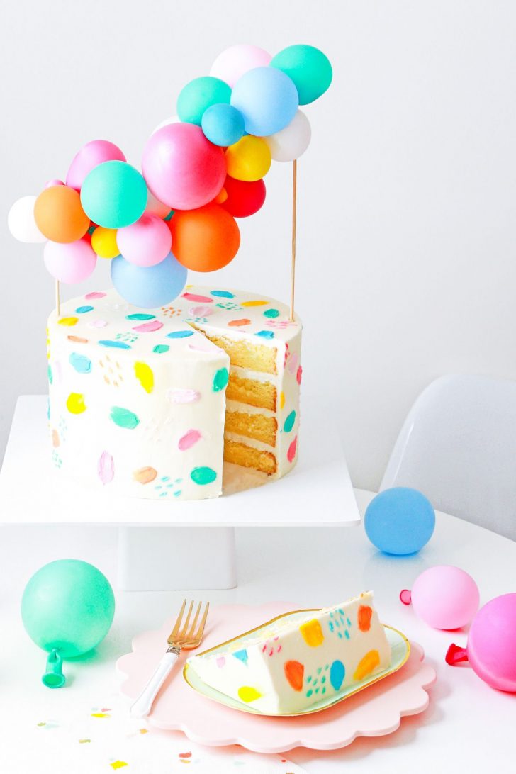 Balloon Birthday Cake Diy Balloon Garland Cake Topper And Tips For Painting Frosting Balloon Birthday Cake Diy Balloon Garland Cake Topper And Tips For Painting Frosting