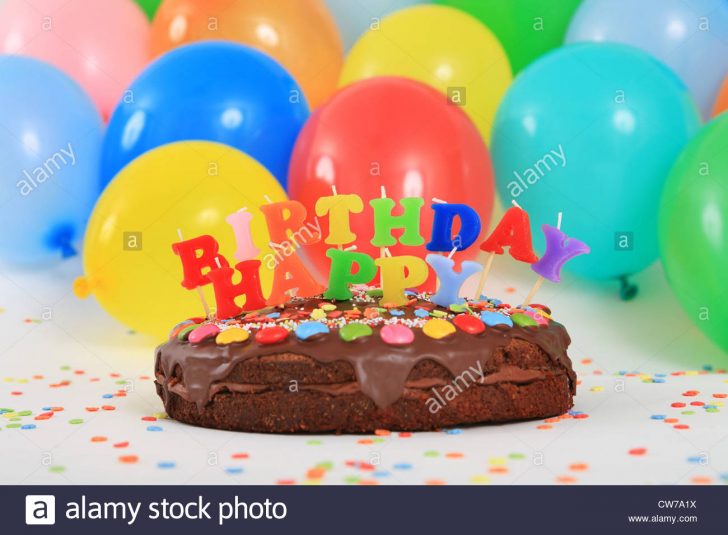 Balloon Birthday Cake Happy Birthday Chocolate Cake With Candles And Balloons Stock Photo Balloon Birthday Cake Happy Birthday Chocolate Cake With Candles And Balloons Stock Photo