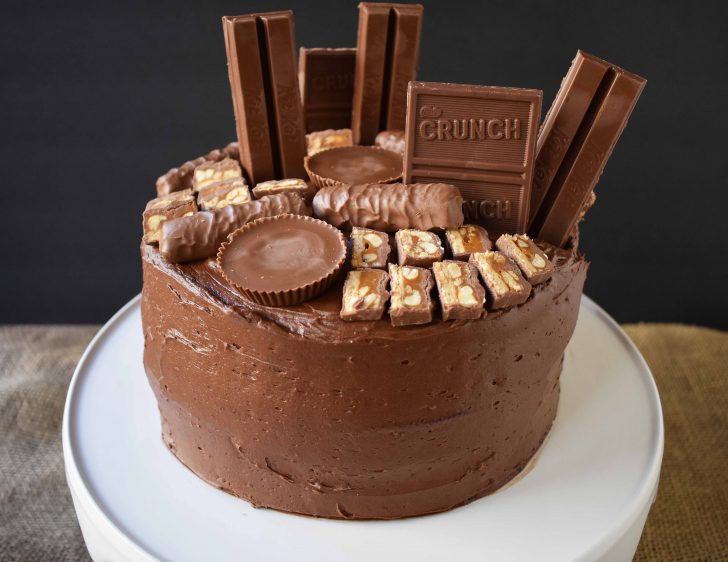 Best Birthday Cake Recipe Candy Bar Stash Chocolate Cake Modern Honey Best Birthday Cake Recipe Candy Bar Stash Chocolate Cake Modern Honey