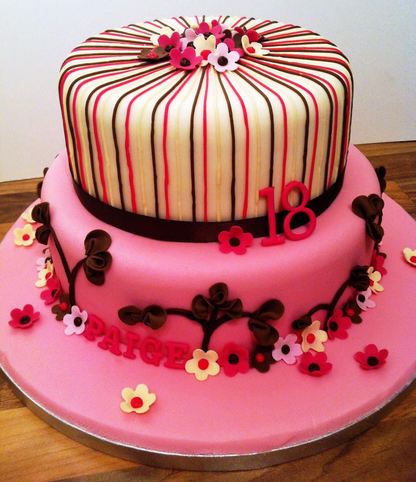 birthday cake designs 18th