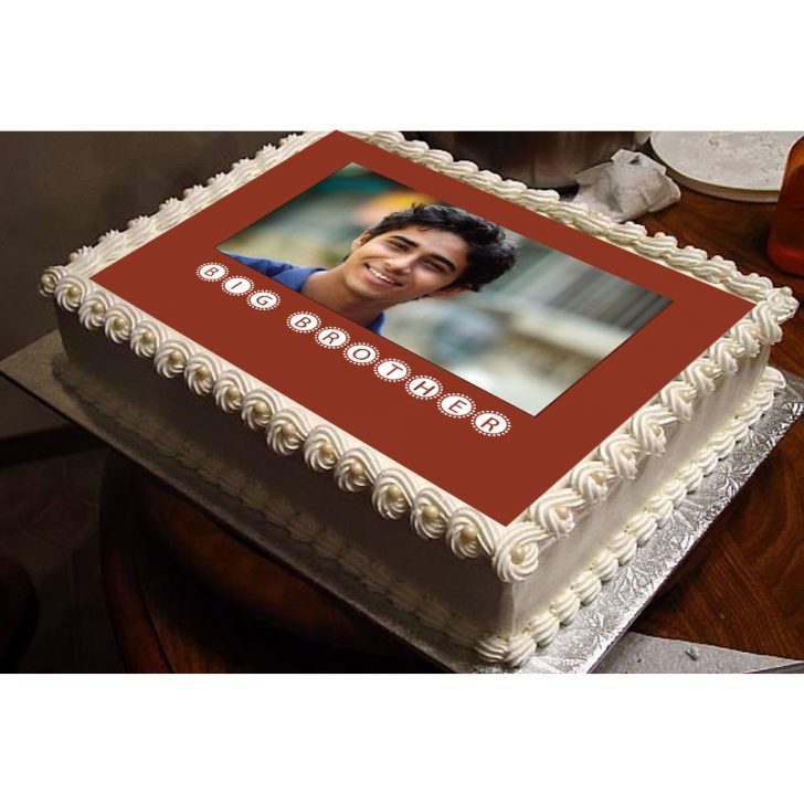 Birthday Cake For Brother Big Brother Personalized Photo Cake Birthday Cake For Brother Big Brother Personalized Photo Cake