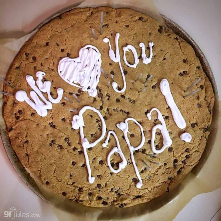 Chocolate Chip Cookie Birthday Cake Giant Gluten Free Chocolate Chip Cookie Dairy Free And Vegan Gfjules Chocolate Chip Cookie Birthday Cake Giant Gluten Free Chocolate Chip Cookie Dairy Free And Vegan Gfjules