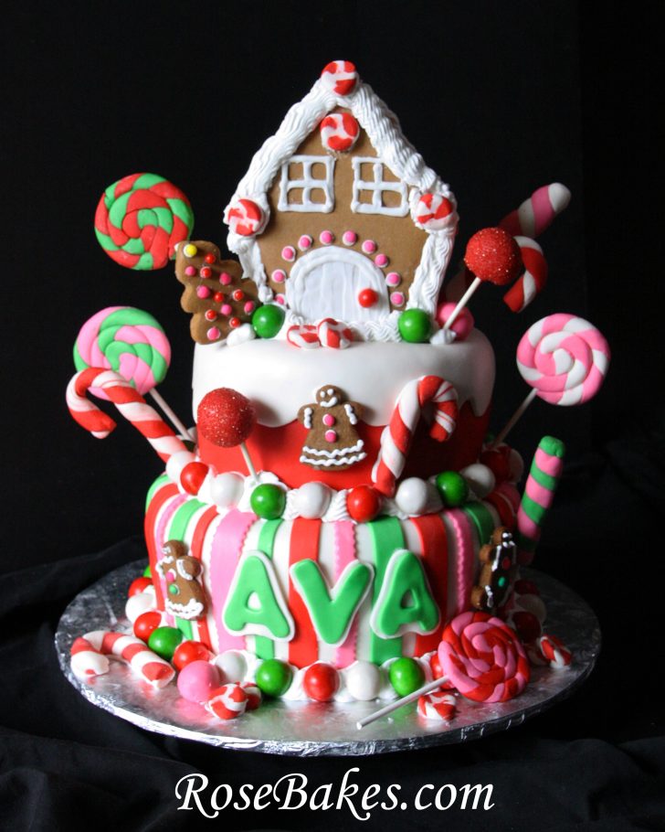 Christmas Birthday Cake Gingerbread House Christmas Candy Birthday Cake Christmas Birthday Cake Gingerbread House Christmas Candy Birthday Cake
