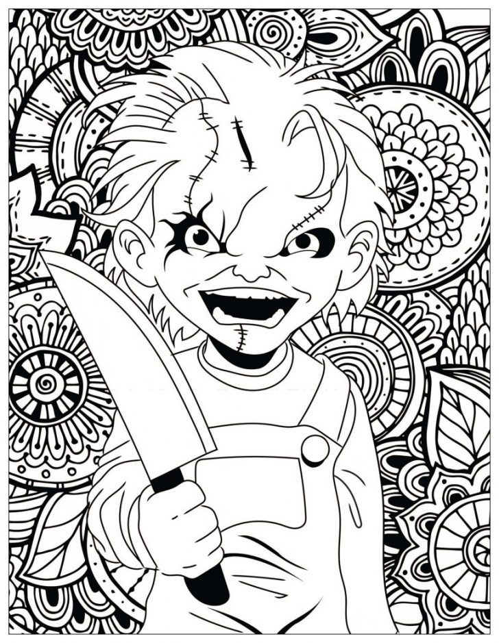 Chucky Coloring Pages Horror Chucky Halloween Adult Coloring Pages Chucky Coloring Pages Horror Chucky Halloween Adult Coloring Pages
