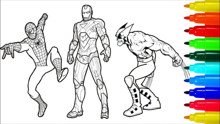 Coloring Pages Spiderman Spiderman Iron Man Wolverine Superheros Coloring Pages Colouring Coloring Pages Spiderman Spiderman Iron Man Wolverine Superheros Coloring Pages Colouring