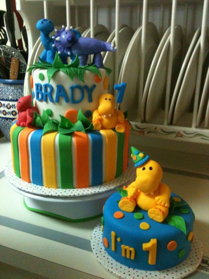 Dinosaur Birthday Cakes Dinosaur 1st Birthday Cake With Smash Cake Baked Margarida Dinosaur Birthday Cakes Dinosaur 1st Birthday Cake With Smash Cake Baked Margarida