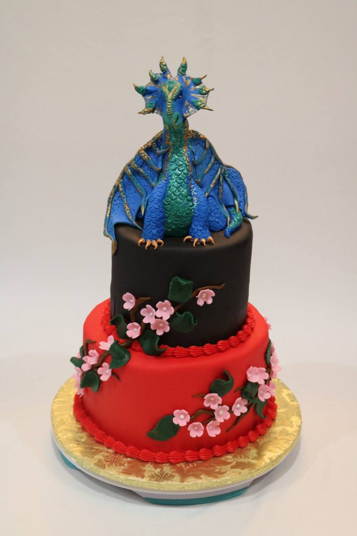 Dragon Birthday Cake Dragon Birthday Cake With Fondant Cherry Blossoms Rexburg Cakes Dragon Birthday Cake Dragon Birthday Cake With Fondant Cherry Blossoms Rexburg Cakes