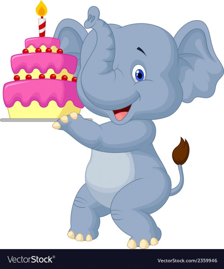 Elephant Birthday Cakes Elephant Cartoon With Birthday Cake Royalty Free Vector Elephant Birthday Cakes Elephant Cartoon With Birthday Cake Royalty Free Vector