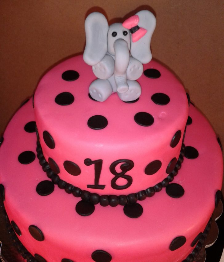 Elephant Birthday Cakes Polka Dot 18th Birthday Elephant Cake Cakecentral Elephant Birthday Cakes Polka Dot 18th Birthday Elephant Cake Cakecentral