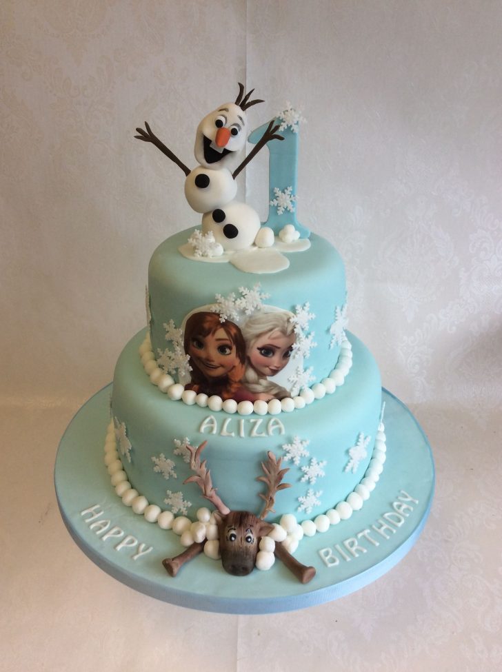 Elsa Birthday Cakes 2 Tier Cake With Handmade Olaf And Sven Characters Plus Elsa And Ana Elsa Birthday Cakes 2 Tier Cake With Handmade Olaf And Sven Characters Plus Elsa And Ana