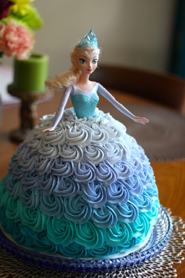 Elsa Birthday Cakes Disneys Frozen Elsa Doll Cake Made With An Ombre Rosette Skirt For Elsa Birthday Cakes Disneys Frozen Elsa Doll Cake Made With An Ombre Rosette Skirt For