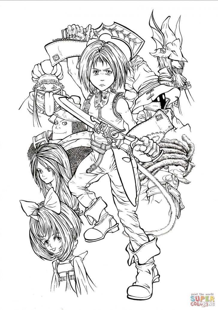 Fantasy Coloring Pages Full Time Playable Characters Of Final Fantasy Ix Coloring Page Fantasy Coloring Pages Full Time Playable Characters Of Final Fantasy Ix Coloring Page