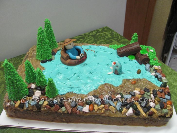 Fishing Birthday Cakes Float Tube Fishing Cake Fishing Birthday Cakes Float Tube Fishing Cake