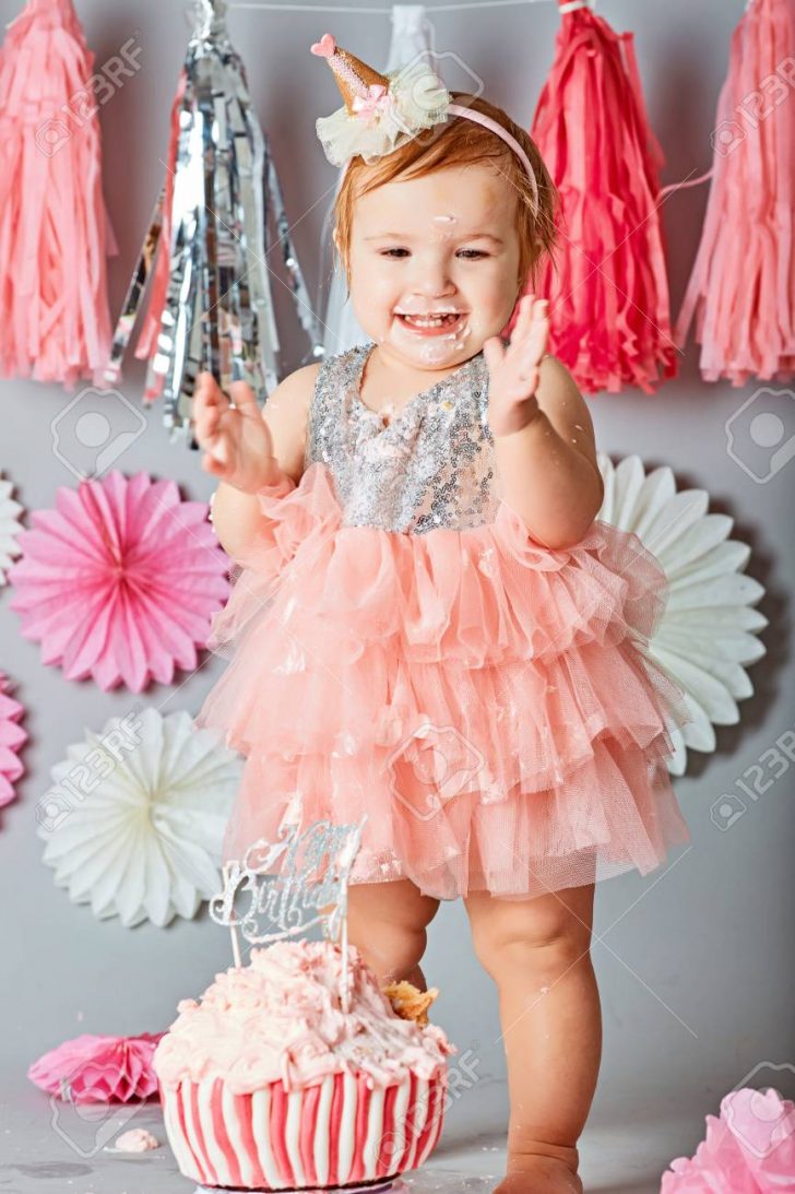 Girls First Birthday Cake Ba Girl First Birthday Cake Smash Photo Shoot Stock Photo Picture Girls First Birthday Cake Ba Girl First Birthday Cake Smash Photo Shoot Stock Photo Picture