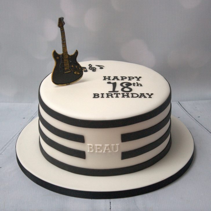 Guitar Birthday Cake Black White Guitar Cake Guitar Birthday Cake Black White Guitar Cake