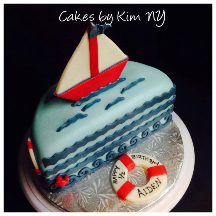Half Birthday Cake Nautical Half Birthday Cake Half Birthday Cake Nautical Half Birthday Cake