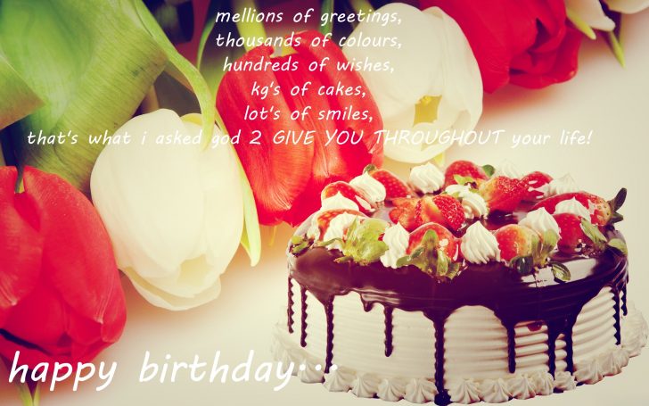 Happy Birthday Cake And Flowers Images Happy Birthday Quotes Images