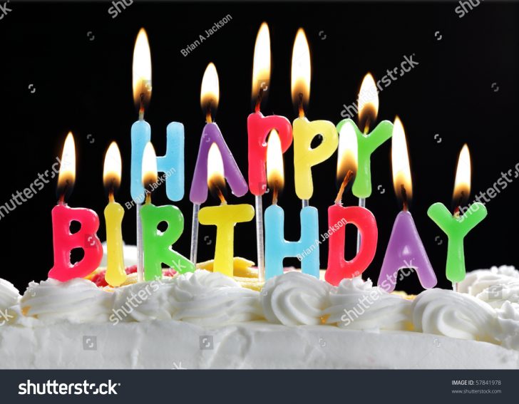 Happy Birthday Cake With Candles Colorful Happy Birthday Candles Burning On Stock Photo Edit Now Happy Birthday Cake With Candles Colorful Happy Birthday Candles Burning On Stock Photo Edit Now