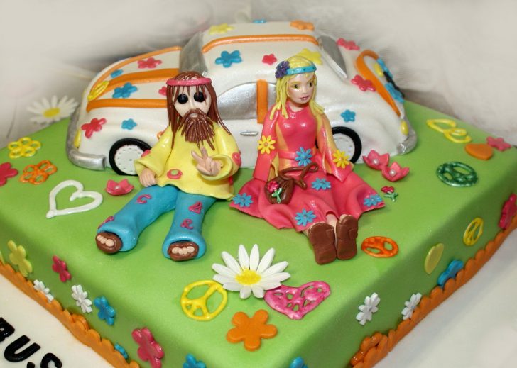 Hippie Birthday Cake Hippie Wedding Cakes Hippie Birthday Cake Hippie Wedding Cakes