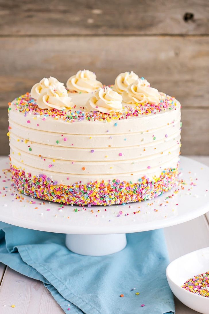 How To Make Birthday Cake Vanilla Cake With Vanilla Buttercream Liv For Cake How To Make Birthday Cake Vanilla Cake With Vanilla Buttercream Liv For Cake