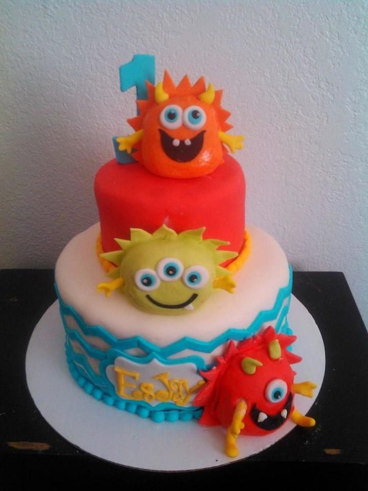 Monster Birthday Cake 1st Birthday Ba Monster Cake Cakecentral Monster Birthday Cake 1st Birthday Ba Monster Cake Cakecentral