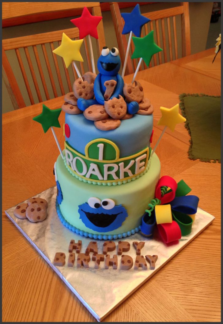 Monster Birthday Cake Cookie Monster Themed 1st Birthday Cake Cakecentral Monster Birthday Cake Cookie Monster Themed 1st Birthday Cake Cakecentral