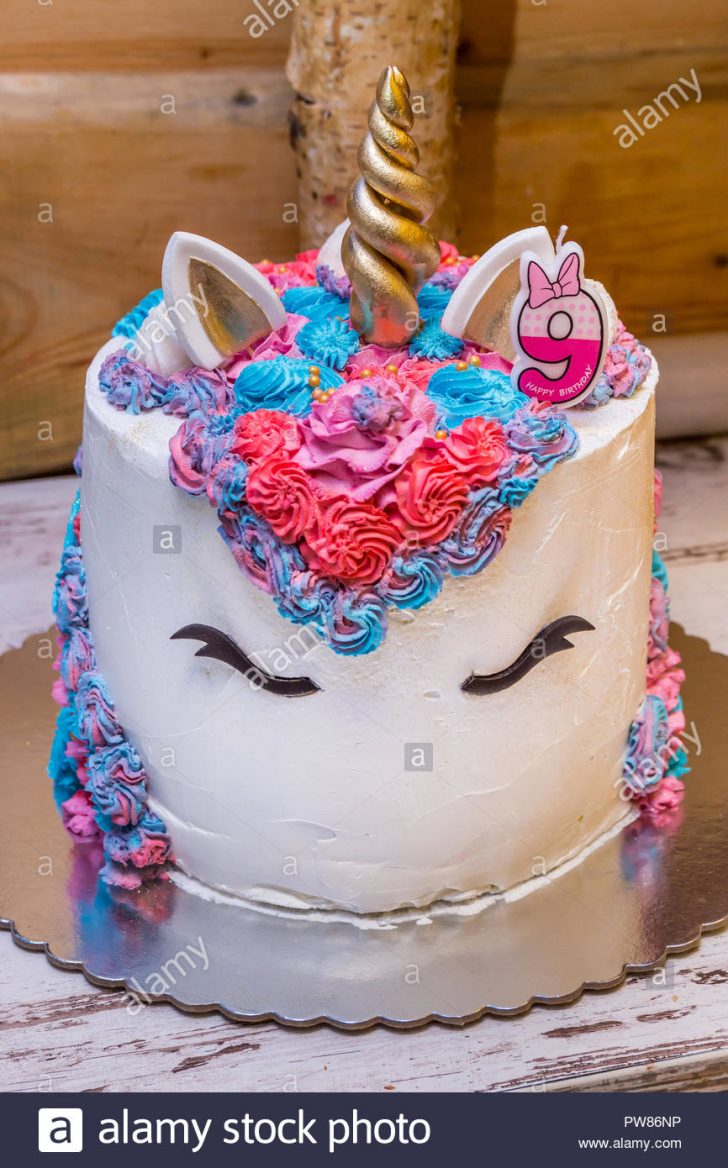 Number Birthday Cakes Unicorn Birthday Cake For Little Girls Decorated With Colorful Number Birthday Cakes Unicorn Birthday Cake For Little Girls Decorated With Colorful