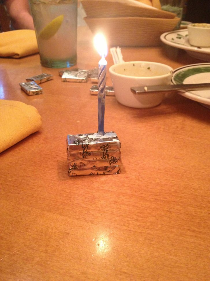 Olive Garden Birthday Cake So Olive Garden Apparently Ran Out Of Cake And Put A Candle In The Olive Garden Birthday Cake So Olive Garden Apparently Ran Out Of Cake And Put A Candle In The