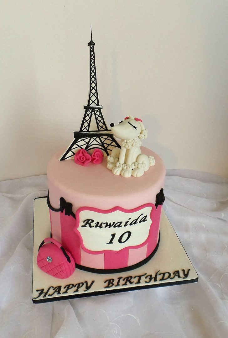 Paris Birthday Cake Paris Themed Birthday Cake With Fondant Poodle Handbag And Eiffel Paris Birthday Cake Paris Themed Birthday Cake With Fondant Poodle Handbag And Eiffel