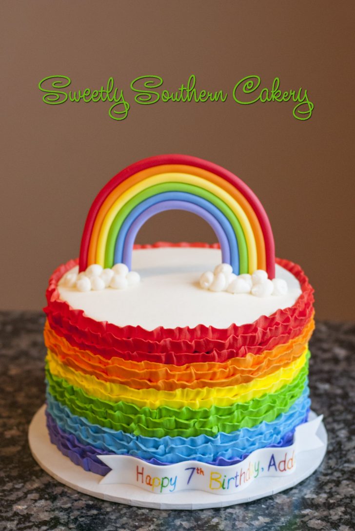 Rainbow Birthday Cakes Rainbow Cake Buttercream Ruffles 5th Birthday Pinterest Rainbow Birthday Cakes Rainbow Cake Buttercream Ruffles 5th Birthday Pinterest