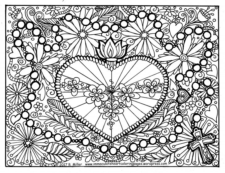 Rosary Coloring Page Color Pages For Big Folks Immaculate Heart Coloring Pages Rosary Coloring Page Color Pages For Big Folks Immaculate Heart Coloring Pages