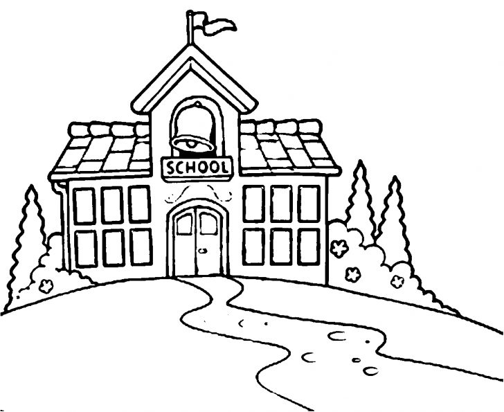 School Coloring Pages School Building Black And White School Building Coloring Page School Coloring Pages School Building Black And White School Building Coloring Page