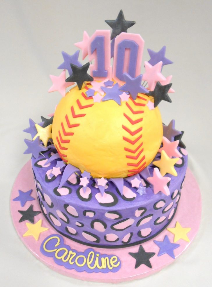 Softball Birthday Cakes Custom Softball Cake With Fondant Detailing Happy 10th Birthday Softball Birthday Cakes Custom Softball Cake With Fondant Detailing Happy 10th Birthday