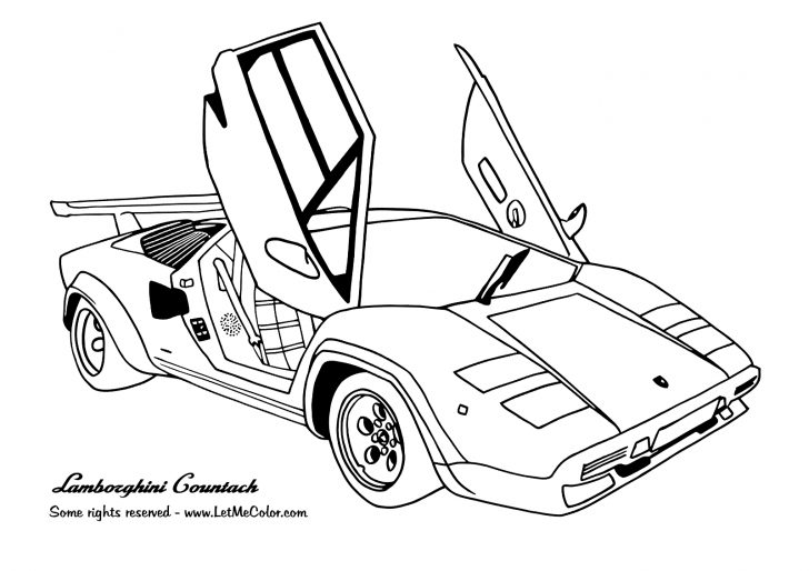 Sports Car Coloring Pages Cars Coloring Page The Great Lamborghini Countach Letmecolor Sports Car Coloring Pages Cars Coloring Page The Great Lamborghini Countach Letmecolor