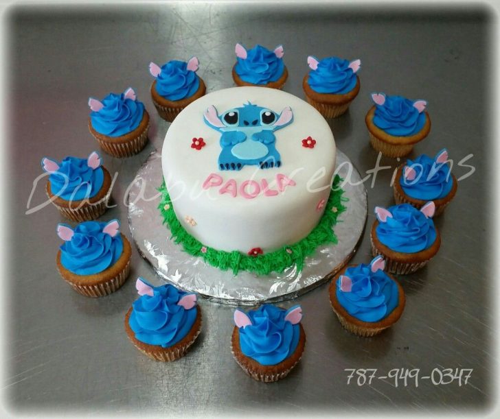 Stitch Birthday Cake Stich From Lilo And Stich Cake With Cupcakes Dalabu Creations Stitch Birthday Cake Stich From Lilo And Stich Cake With Cupcakes Dalabu Creations