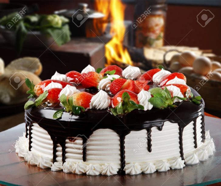 Strawberry Birthday Cakes Strawberry Birthday Cake With Whipped Cream And Chocolate Stock Strawberry Birthday Cakes Strawberry Birthday Cake With Whipped Cream And Chocolate Stock