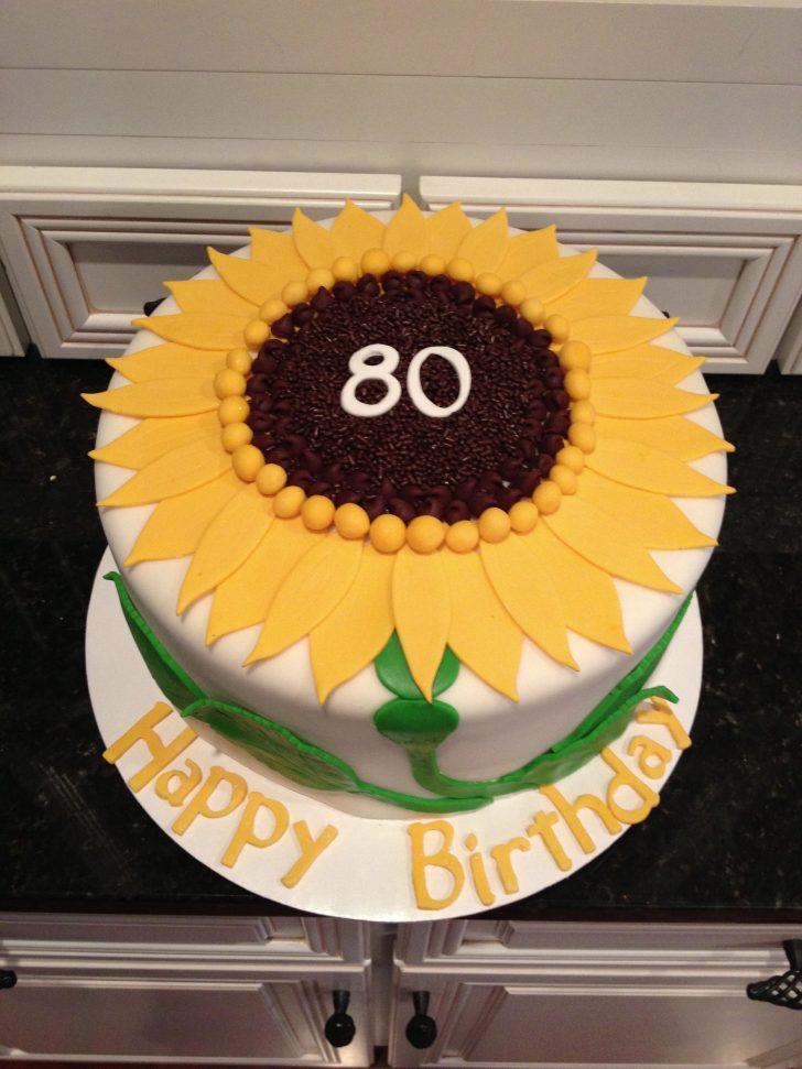 Sunflower Birthday Cake Sunflower Birthday Cake For 80 Year Old Birthday Party Cakes In Sunflower Birthday Cake Sunflower Birthday Cake For 80 Year Old Birthday Party Cakes In