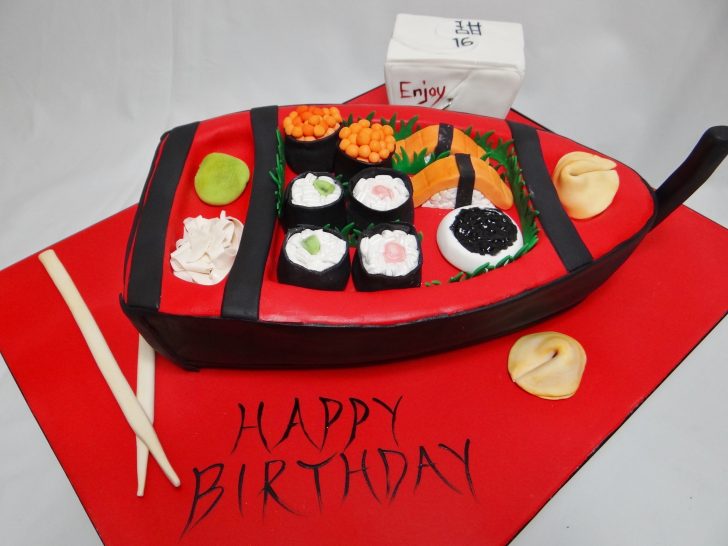 Sushi Birthday Cake Sushi Birthday Cakes Sushi Birthday Cake Sushi Birthday Cakes