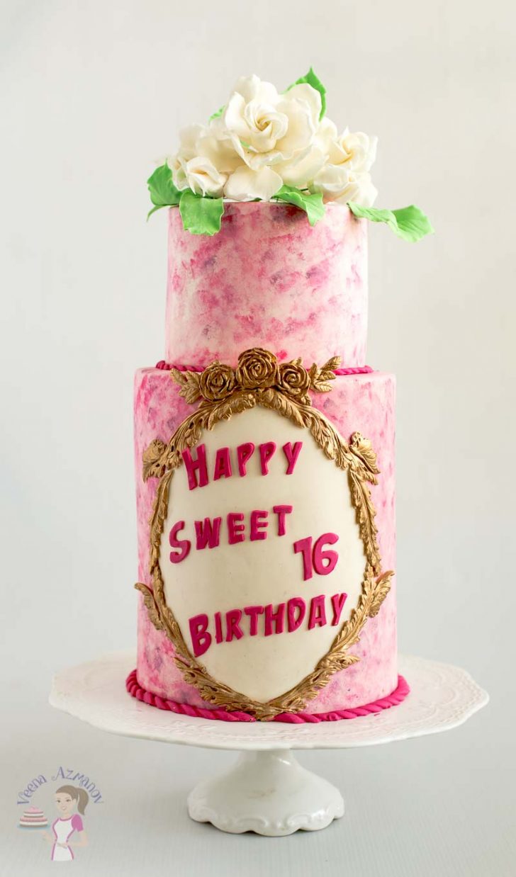Sweet 16 Birthday Cake Pink Sweet Sixteen Birthday Cake With Sugar Gardenias Veena Azmanov Sweet 16 Birthday Cake Pink Sweet Sixteen Birthday Cake With Sugar Gardenias Veena Azmanov