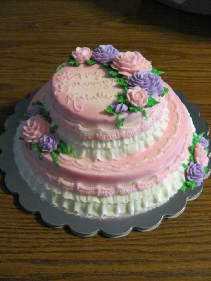 Two Tier Birthday Cake Two Tier Buttercream Birthday Cake Cakecentral Two Tier Birthday Cake Two Tier Buttercream Birthday Cake Cakecentral