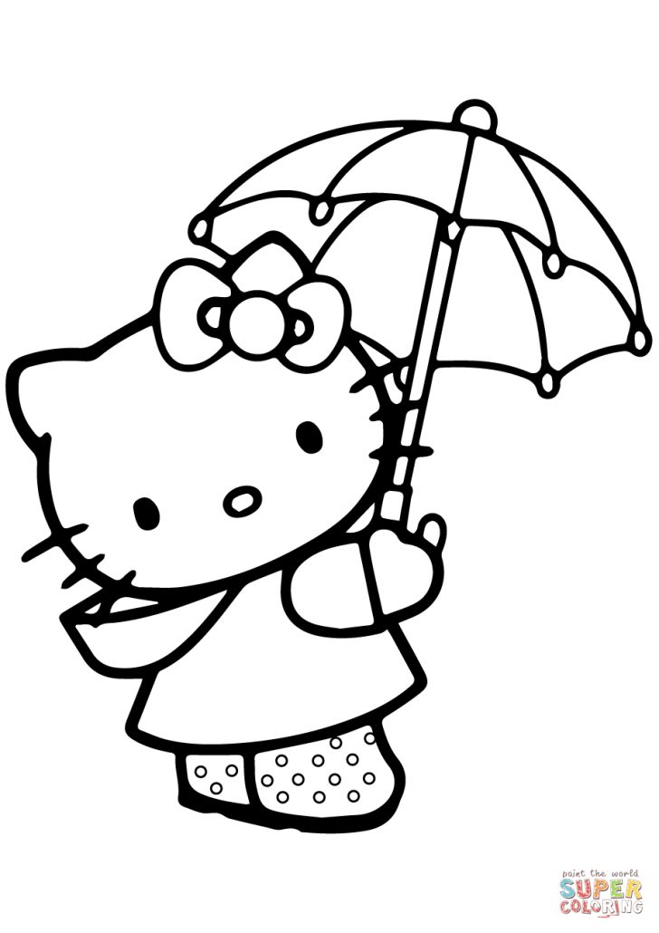 Umbrella Coloring Page Lovely Hello Kitty Under The Umbrella Coloring Page Free Printable Umbrella Coloring Page Lovely Hello Kitty Under The Umbrella Coloring Page Free Printable
