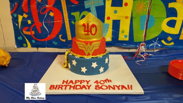 Woman Birthday Cake Wonder Woman 40th Birthday Cake My Bliss Baking Llc Woman Birthday Cake Wonder Woman 40th Birthday Cake My Bliss Baking Llc