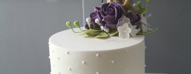 90Th Birthday Cake Ideas 90th Birthday Cake With Purple Flowers White Rose Cake Design